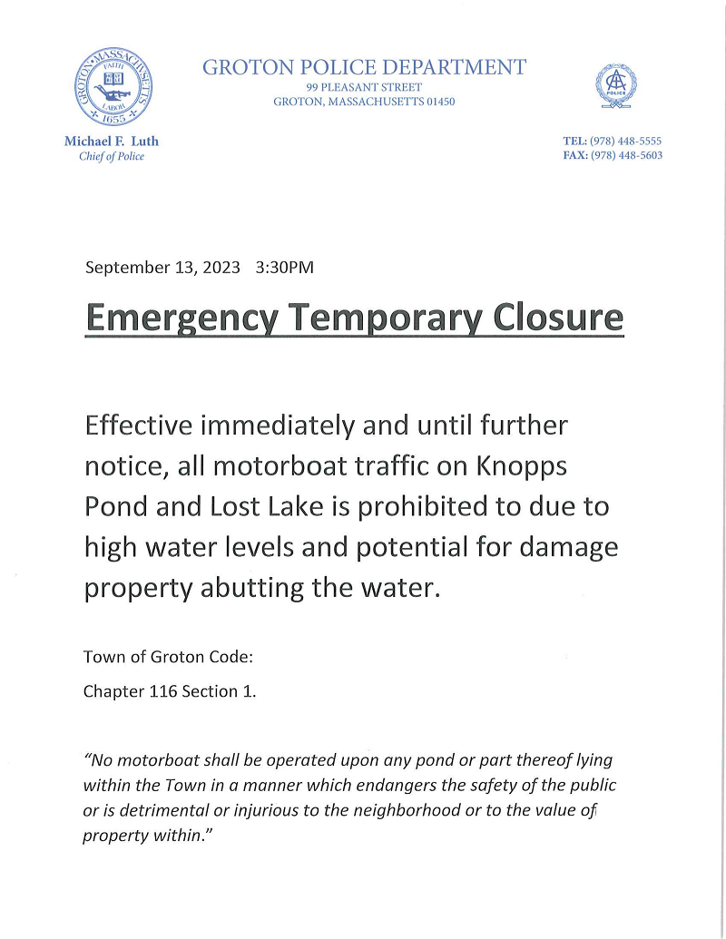Emergency Closure