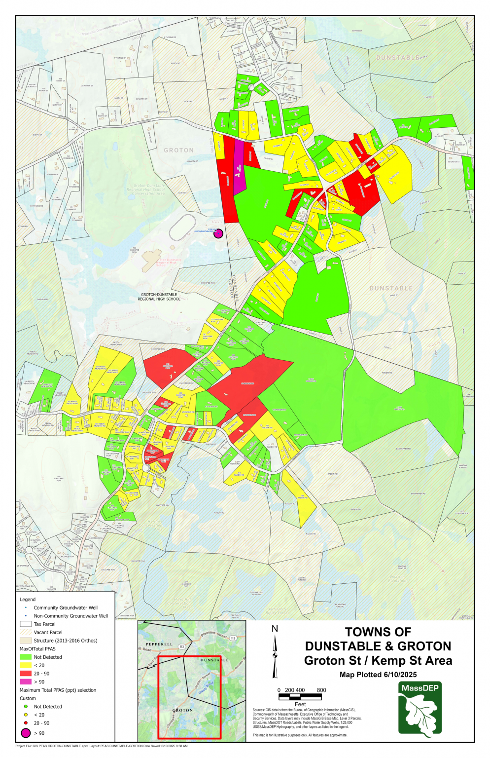 Chicopee ROW Water Main Construction Project Site - Town of Groton